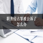 职务侵占罪被公诉了怎么办