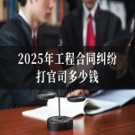 2025年工程合同纠纷打官司多少钱