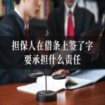 担保人在借条上签了字，要承担什么责任？
