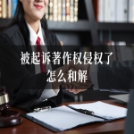 被起诉著作权侵权了怎么和解