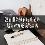 没有借条只有转账记录，起诉对方还钱能赢吗？