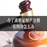 办了离婚证财产分割有纠纷怎么办