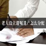 老人没立遗嘱遗产怎么分配