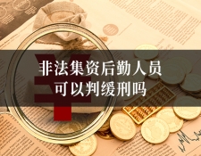 非法集资后勤人员可以判缓刑吗