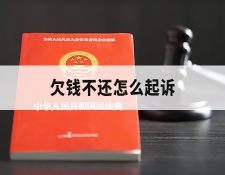 欠钱不还怎么起诉