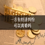 一方有经济纠纷可以离婚吗